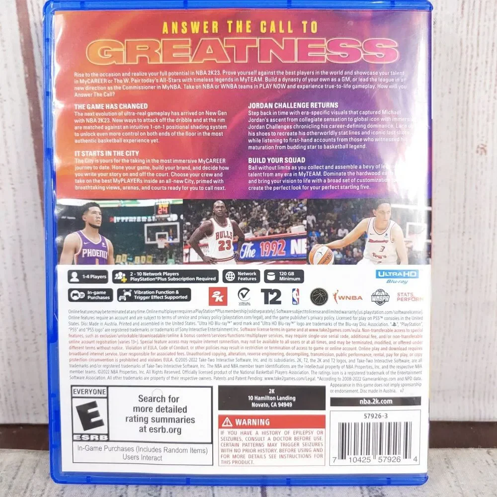 2K Games NBA 2K23 Sony PlayStation 5 PS5 Video Game Disc Box CIB TESTED